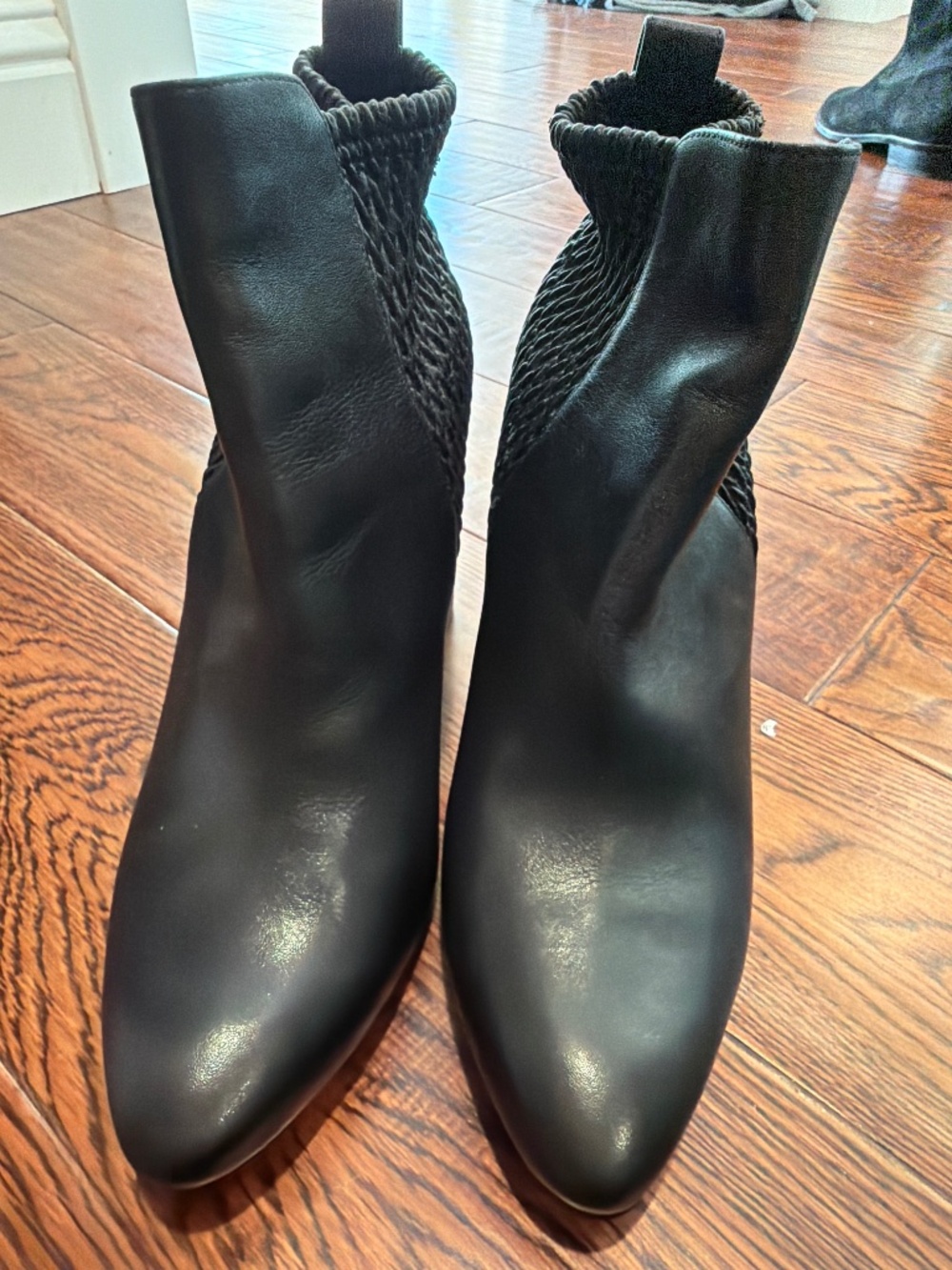 NWOT Cole Haan Black Woven Detail Ankle Boots | Size 8.5
